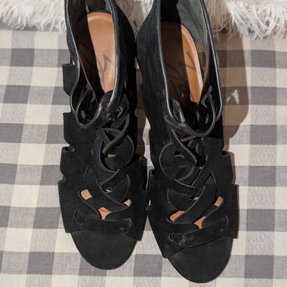 Zodiac Black Suede Heeled Boots - Picture 6 of 6